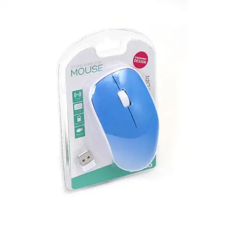 Omega OM0420WBL ratón Oficina Ambidextro RF inalámbrico Óptico 1200 DPI