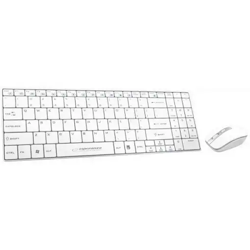 Esperanza EK122W teclado Ratón incluido RF inalámbrico QWERTY Blanco