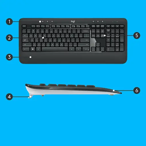 Logitech 920-008677 teclado Ratón incluido Universal USB QWERTZ Suizo Negro, Blanc