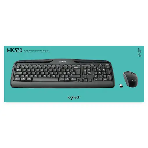 Logitech Wireless Combo MK330 teclado Ratón incluido Oficina USB QWERTY Internacio