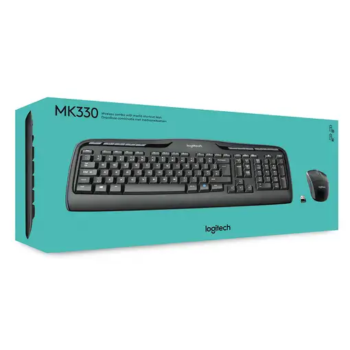 Logitech Wireless Combo MK330 teclado Ratón incluido Oficina USB QWERTY Internacio
