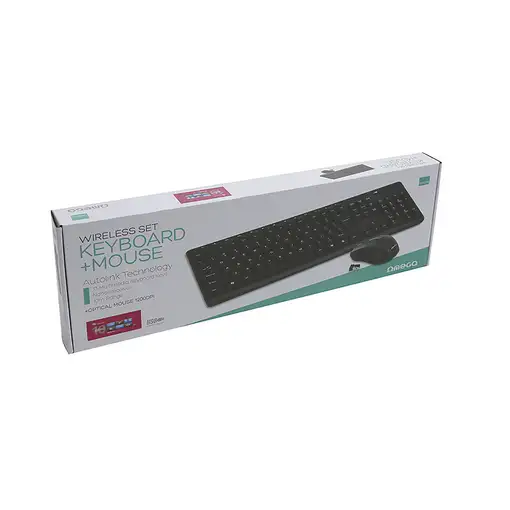 Omega OKM071BES teclado Ratón incluido Universal RF inalámbrico QWERTY Español Neg