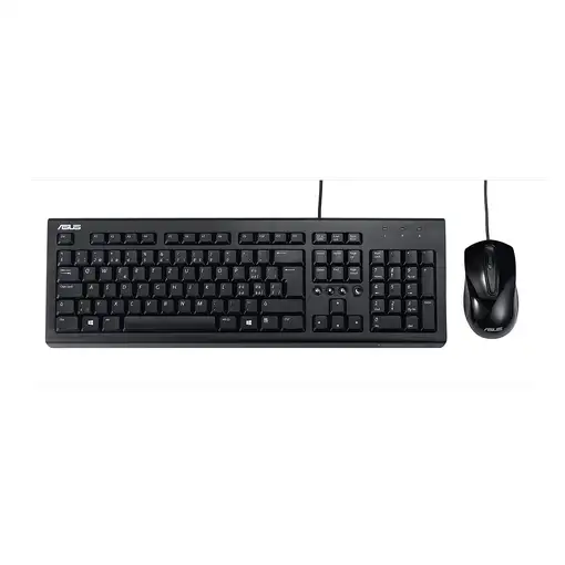 ASUS U2000 Keyboard + Mouse Set teclado Ratón incluido Universal USB Negro