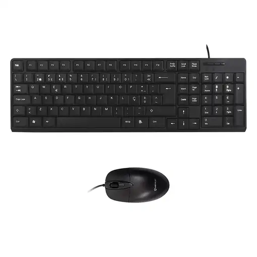 UNYKAch 50536 teclado Ratón incluido Oficina USB QWERTY Portugués Negro