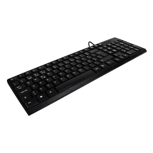 UNYKAch 50536 teclado Ratón incluido Oficina USB QWERTY Portugués Negro