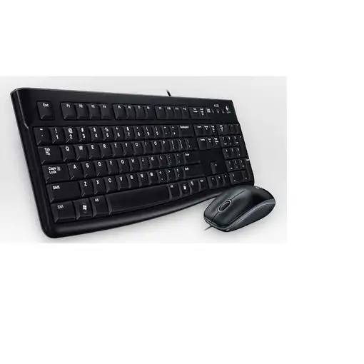 Logitech Desktop MK120 teclado Ratón incluido USB QWERTY Portugués Negro