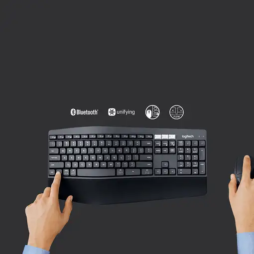 Logitech 920-008221 teclado Ratón incluido Universal RF Wireless + Bluetooth QWERT
