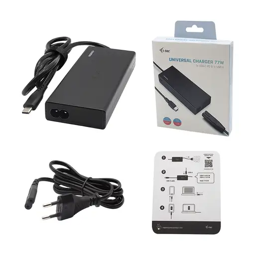 i-tec Universal Charger USB-C PD 3.0 + 1x USB-A, 77 W