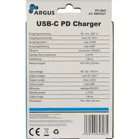 Inter-Tech PD-2045 Universal Negro Corriente alterna Interior