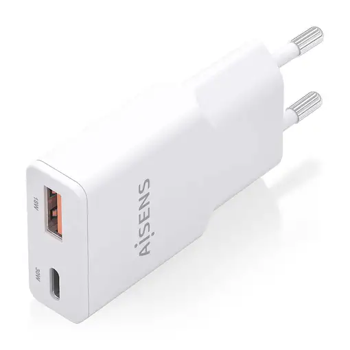 AISENS ASCH-30W2P046-W cargador de dispositivo móvil Cámara digital, MP3, MP4, Tel