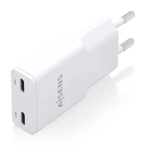 AISENS ASCH-30W2P048-W cargador de dispositivo móvil Cámara digital, MP3, MP4, Tel