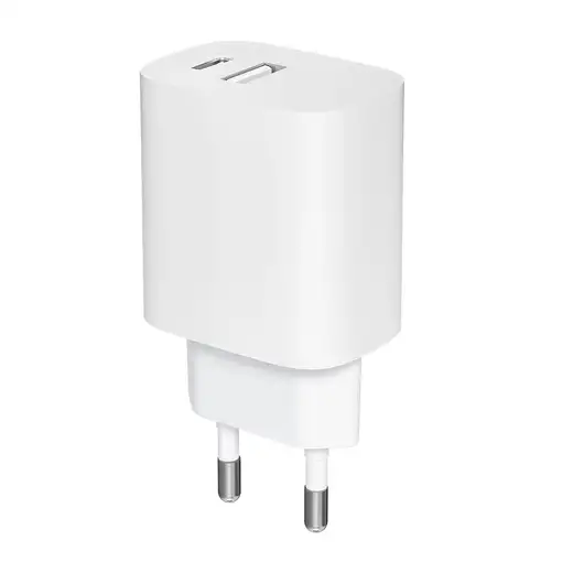 Leotec Cargador 20W 1xUSB-C PD + 1x USB-A Blanco