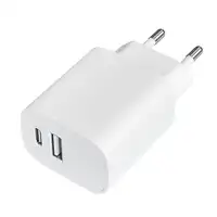 Leotec Cargador 20W 1xUSB-C PD + 1x USB-A Blanco