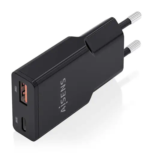 AISENS ASCH-30W2P047-BK cargador de dispositivo móvil Cámara digital, MP3, MP4, Te