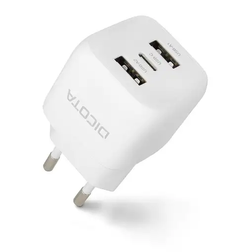 DICOTA D32069 cargador de dispositivo móvil Portátil, Smartphone Blanco Corriente