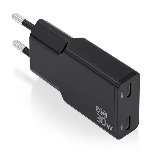 AISENS ASCH-30W2P049-BK cargador de dispositivo móvil Cámara digital, MP3, MP4, Te