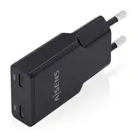 AISENS ASCH-30W2P049-BK cargador de dispositivo móvil Cámara digital, MP3, MP4, Te
