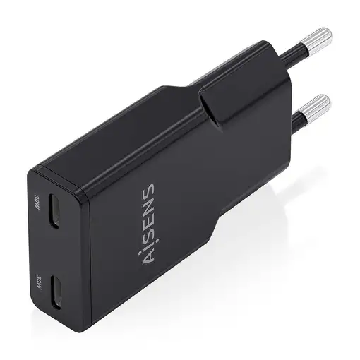 AISENS ASCH-30W2P049-BK cargador de dispositivo móvil Cámara digital, MP3, MP4, Te
