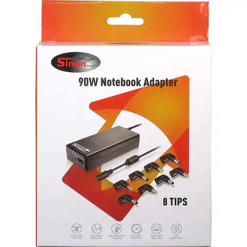 Inter-Tech Sinan UB-90HB adaptador e inversor de corriente Universal 90 W Negro