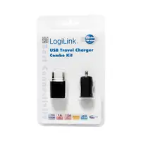 LogiLink PA0076 adaptador e inversor de corriente Auto/Interior Negro