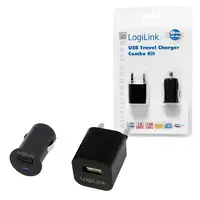 LogiLink PA0076 adaptador e inversor de corriente Auto/Interior Negro