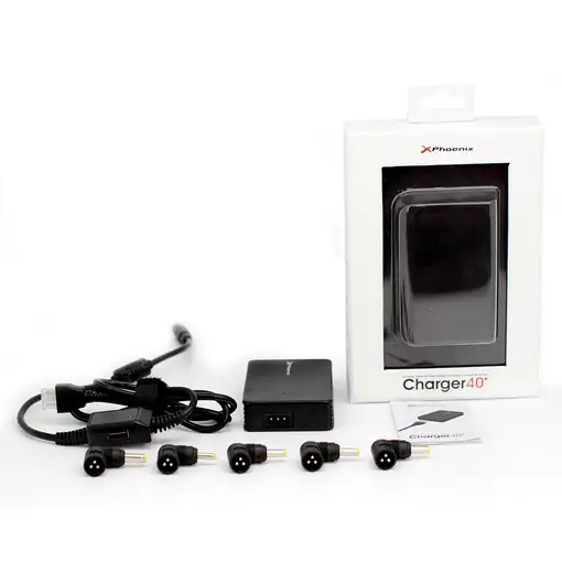 Phoenix Technologies Charger 40 Plus Netbook, Portátil Negro Corriente alterna Int