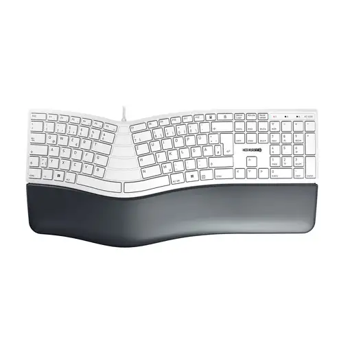 CHERRY KC 4500 ERGO teclado Universal USB QWERTZ Alemán Blanco