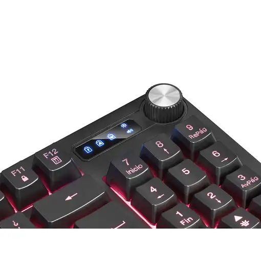 Mars Gaming MKREVOPT, Teclado H-Mech Compacto TKL y Pad Numérico, Iluminación Full