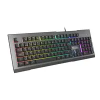 GENESIS Rhod 500 RGB teclado Juego USB QWERTY Portugués Negro, Plata