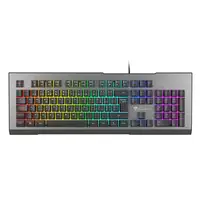 GENESIS Rhod 500 RGB teclado Juego USB QWERTY Portugués Negro, Plata