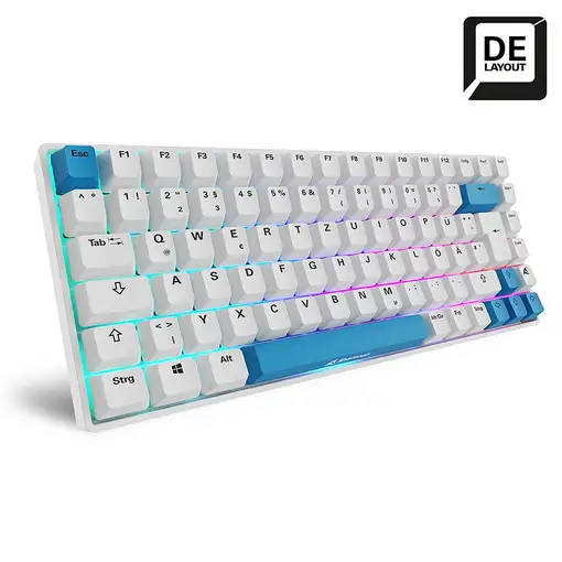 Sharkoon SKILLER SGK50 S3 PBT teclado Juego USB QWERTZ Alemán Blanco