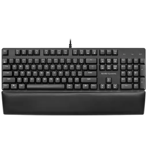Mars Gaming MK5BPT, Teclado Mecánico RGB, Reposamuñecas Acolchado, Switch OUTEMU S