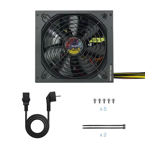 TooQ TQAPOLO-700SP unidad de fuente de alimentación 700 W 20+4 pin ATX ATX Negro