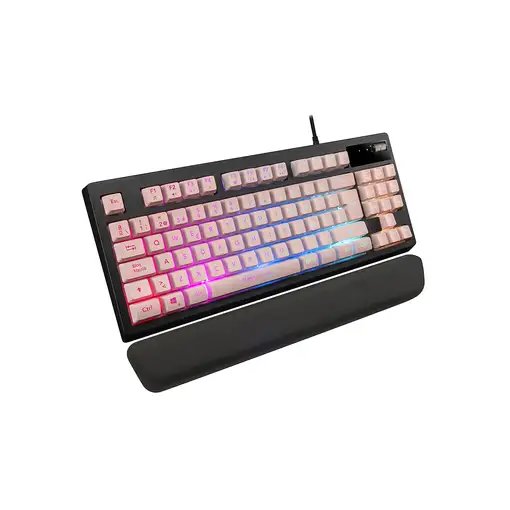 Mars Gaming MKAXPES Teclado Compacto TKL H-Mech, Iluminación RGB 9 Efectos, Reposa