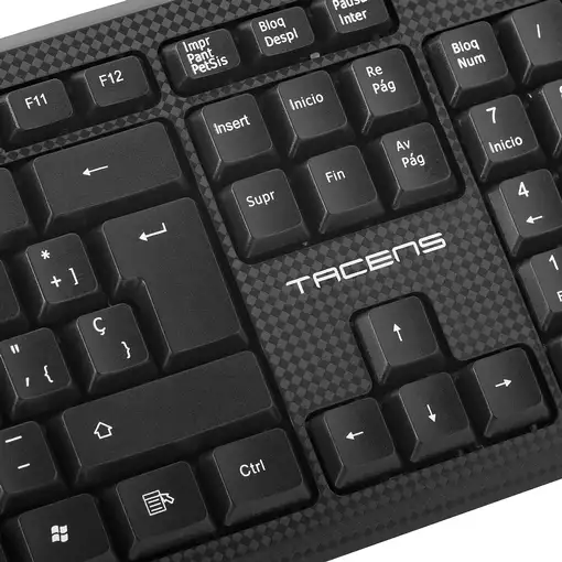 Tacens Anima AK0 - Teclado profesional (membrana, pulsación optimizada, diseño eco