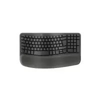 Logitech Wave Keys, teclado ergonómico inalámbrico con reposamanos acolchado, escr