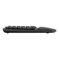 Logitech Wave Keys, teclado ergonómico inalámbrico con reposamanos acolchado, escr