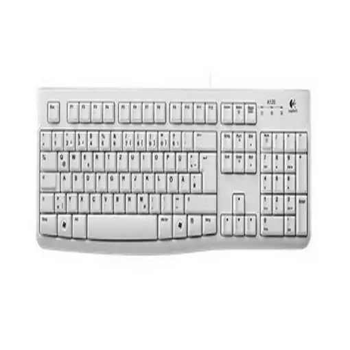 Logitech Keyboard K120 for Business teclado Oficina USB QWERTZ Alemán Blanco