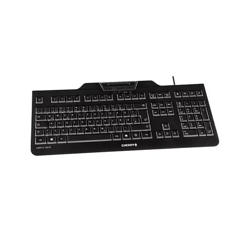 CHERRY KC 1000 SC teclado Oficina USB QWERTZ Alemán Negro