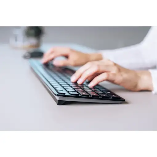 CHERRY KW 9100 SLIM teclado Universal RF Wireless + Bluetooth QWERTY Español Negro