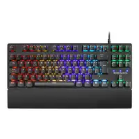 Mars Gaming MKXTKLBES, Teclado Mecánico Ultra-compacto TKL RGB, Reposamuñecas, Swi