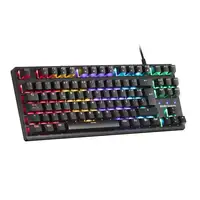 Mars Gaming MKXTKLBES, Teclado Mecánico Ultra-compacto TKL RGB, Reposamuñecas, Swi