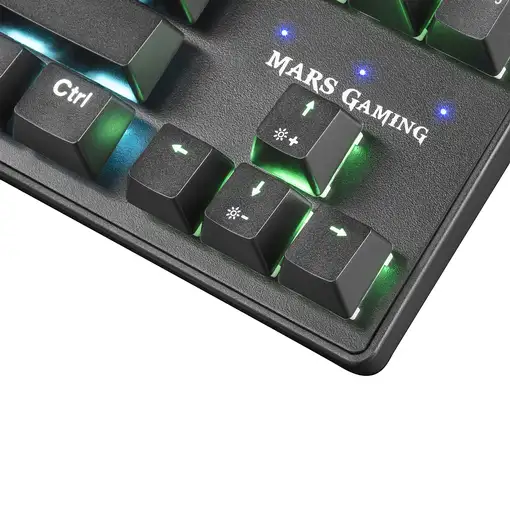 Mars Gaming MKXTKLBES, Teclado Mecánico Ultra-compacto TKL RGB, Reposamuñecas, Swi
