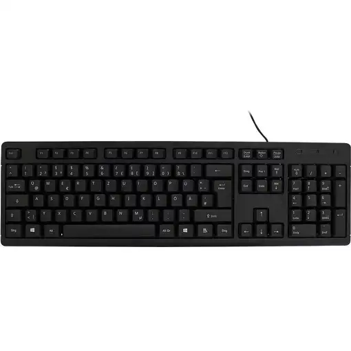 Inter-Tech K-118 teclado Oficina USB QWERTZ Alemán Negro