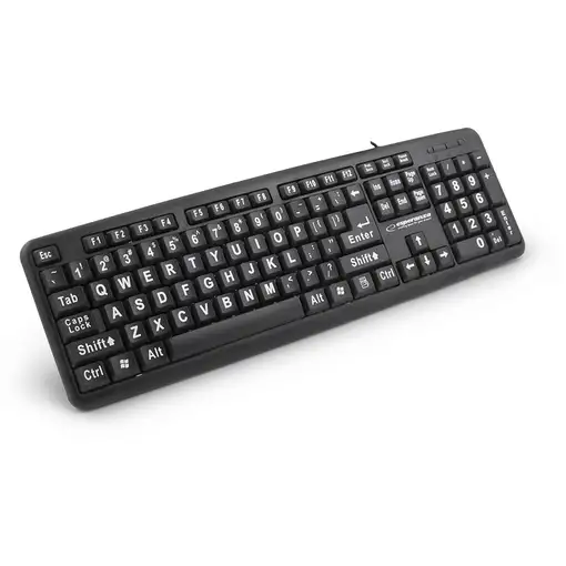 Esperanza EK129 teclado HTPC USB QWERTY Inglés del Reino Unido Negro