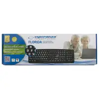 Esperanza EK129 teclado HTPC USB QWERTY Inglés del Reino Unido Negro
