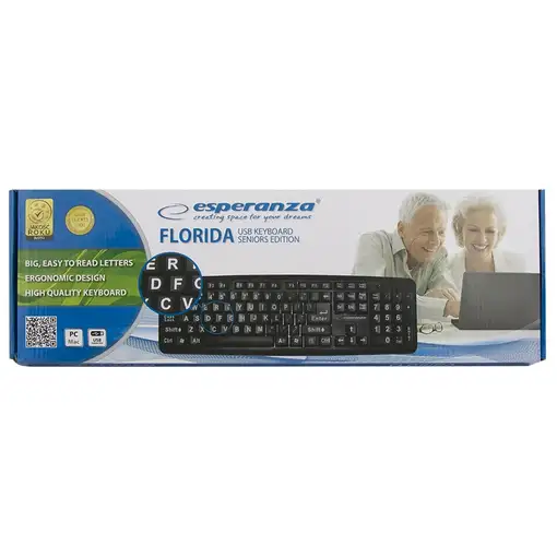 Esperanza EK129 teclado HTPC USB QWERTY Inglés del Reino Unido Negro