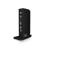 ICY BOX IB-DK2252AC Alámbrico USB 3.2 Gen 1 (3.1 Gen 1) Type-C Negro