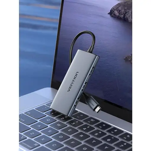 Vention Docking USB Tipo-C TOOHB/ 1xHDMI/ 3xUSB/ 1xLector Tarjetas SD y MicroSD/ G