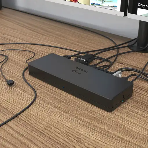 DICOTA D31950 base para portátil y replicador de puertos Alámbrico USB Tipo C Negr